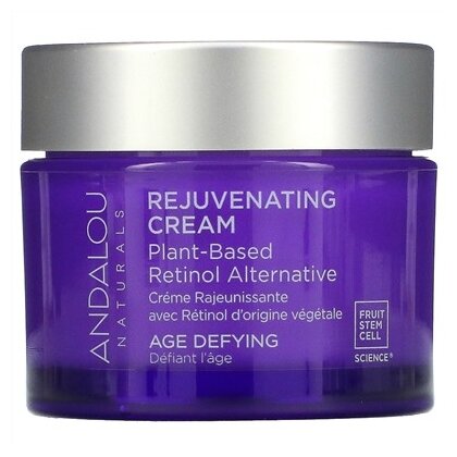 Andalou Naturals Крем омолаживающий с растительным бакучиолом Age Defying Plant-Based Retinol Alternative Rejuvenating Cream, 50 мл