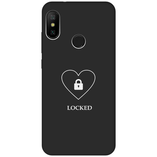 Матовый чехол Locked W для Xiaomi Mi A2 Lite / Redmi 6 Pro / Сяоми Ми А2 Лайт / Редми 6 Про с 3D эффектом черный матовый чехол fck pattern w для xiaomi mi a2 lite redmi 6 pro сяоми ми а2 лайт редми 6 про с 3d эффектом черный