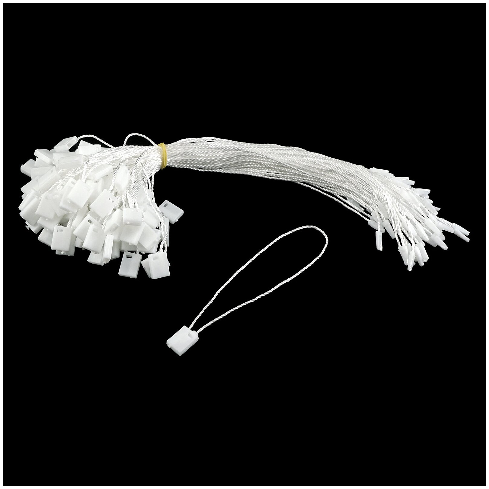 Биркодержатель веревочный (пломба-замочек) 190мм белый(500±5шт)