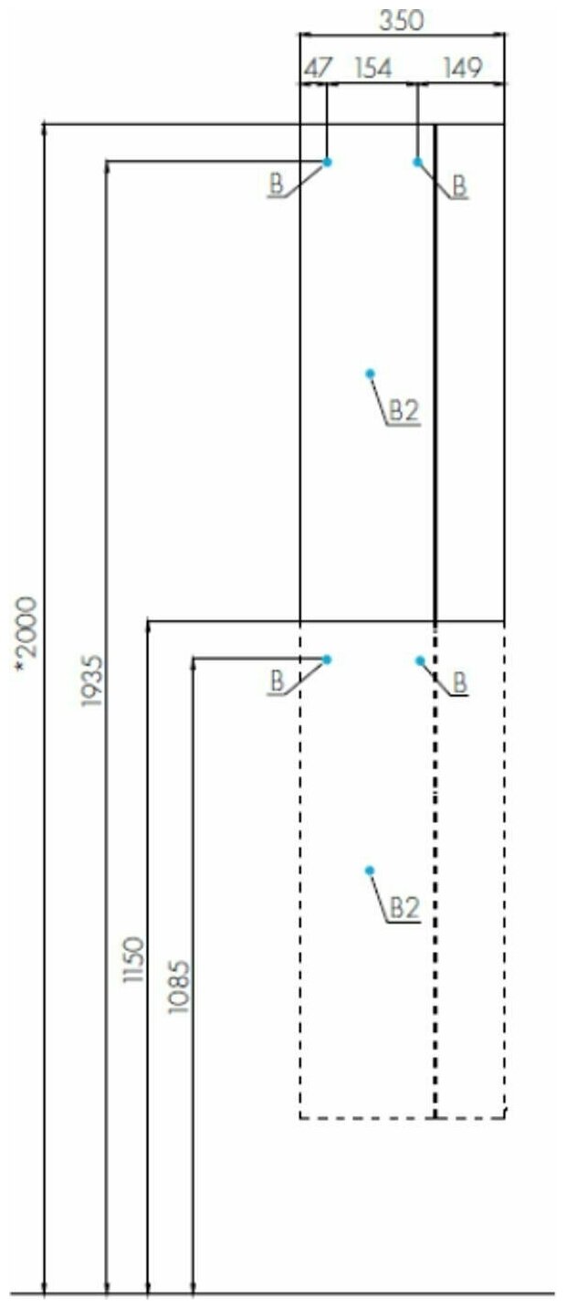 Шкаф - колонна Aquaton Терра 1-створчатый дуб кантри, антрацит 1A247503TEKA0 - фотография № 5