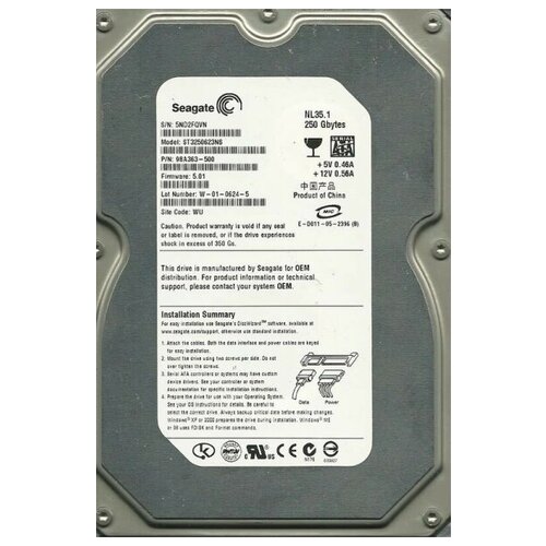 250 ГБ Внутренний жесткий диск Seagate 9BA363 (9BA363)