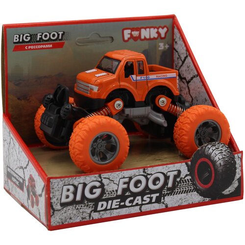 Машинка die-cast, инерционный механизм, рессоры, оранжевая, 1:46 Funky toys FT61074 машинка die cast инерционный механизм рессоры оранжевая 1 46 funky toys ft61074