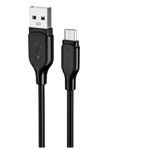 Кабель USB - Lightning 1м Borofone BX42 Encor - Черный кабель usb micro usb 1м borofone bx42 encor белый