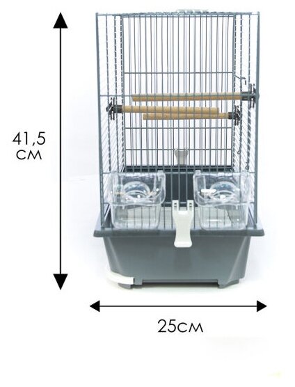 Клетка для птиц PRIMO 30 серебро - фотография № 6