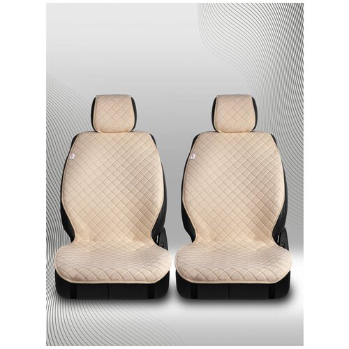 CarCape/ Накидка на сиденье автомобиля 2 шт. Комплект из льна накидки на передние сиденья 
