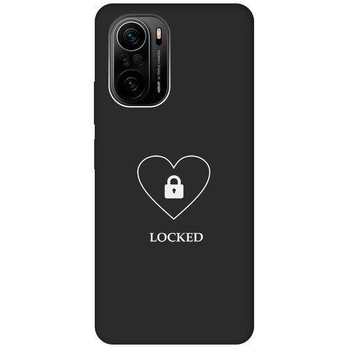 Матовый чехол Locked W для Xiaomi Poco F3 / Сяоми Поко Ф3 с 3D эффектом черный матовый чехол snowboarding w для xiaomi poco f3 сяоми поко ф3 с 3d эффектом черный