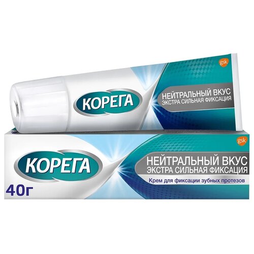 Корега Нейтральный вкус, крем для фиксации зубных протезов, 40 г 1 шт