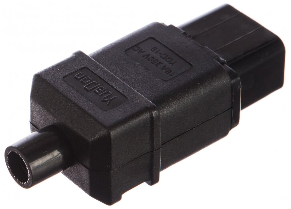 LANMASTER Вилка электрическая кабельная, IEC 60320, C19, 16A 250V, разборная, черная LAN-IEC-320-C19