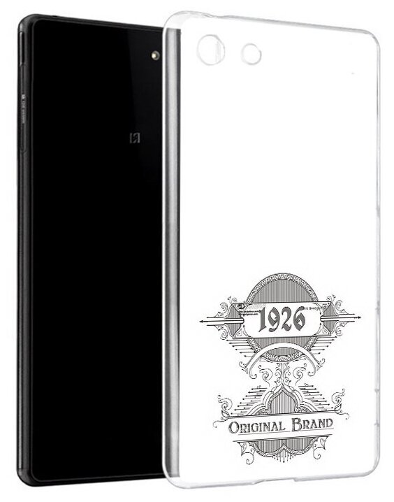 Чехол задняя-панель-накладка-бампер MyPads логотип черно белый для Sony Xperia M5 E5603/M5 Dual E5633 противоударный