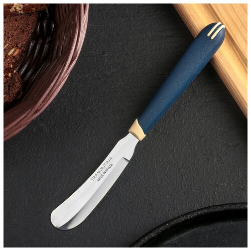 Нож кухонный для масла Multicolor, лезвие 7,5 см, сталь AISI 420, цвет синий 1 шт.