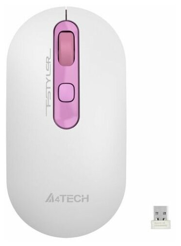 Компьютерная мышь A4Tech Fstyler FG20S Sakura белыйрозовый