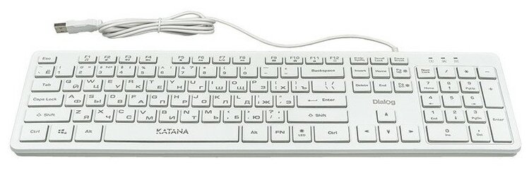 Клавиатура Dialog Katana KK-ML17U, USB, белый