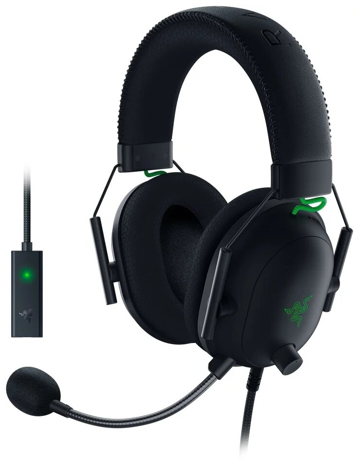 Razer BlackShark V2 with USB Sound Card,