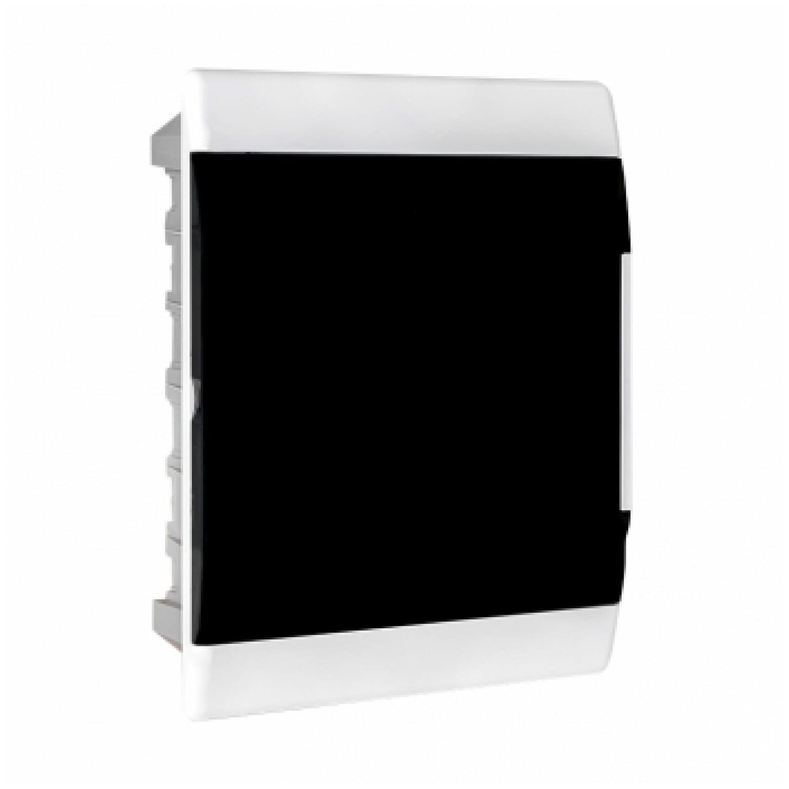 фото Бокс ЩРВ-П-24мод встр. пласт бел 2 ряда (дв черная) IP41 EKF Basic