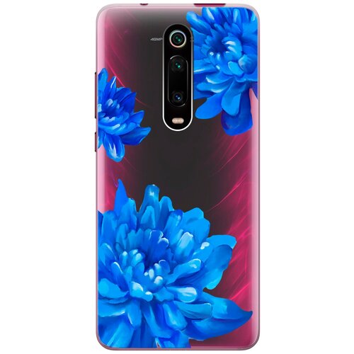 Силиконовый чехол на Xiaomi Mi 9T, Mi 9T Pro, K20, K20 Pro, Сяоми Ми 9Т, Ми 9Т Про с 3D принтом Amazing Asters прозрачный чехол книжка на xiaomi mi 9 сяоми ми 9 с 3d принтом amazing asters золотистый