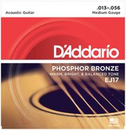 Комплект струн для акустической гитары D'Addario EJ17