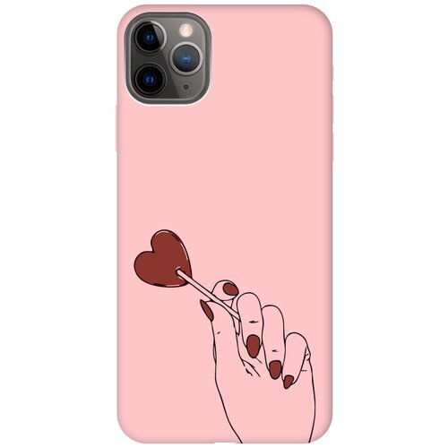 Силиконовый чехол на Apple iPhone 11 Pro Max / Эпл Айфон 11 Про Макс с рисунком Heartbreaker Soft Touch розовый силиконовый чехол на apple iphone 15 pro max эпл айфон 15 про макс с рисунком heartbreaker soft touch сиреневый