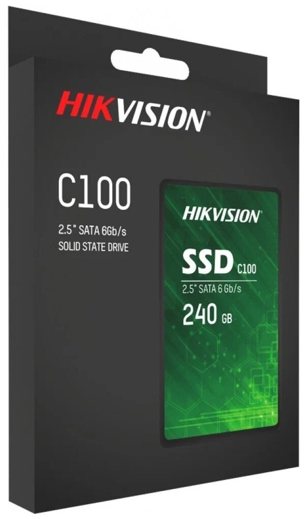 Накопитель SSD 2.5'' HIKVISION C100 240GB SATA 6Gb/s TLC 500/350MB/s IOPS 48K/28K MTBF 2M 7mm - фото №4