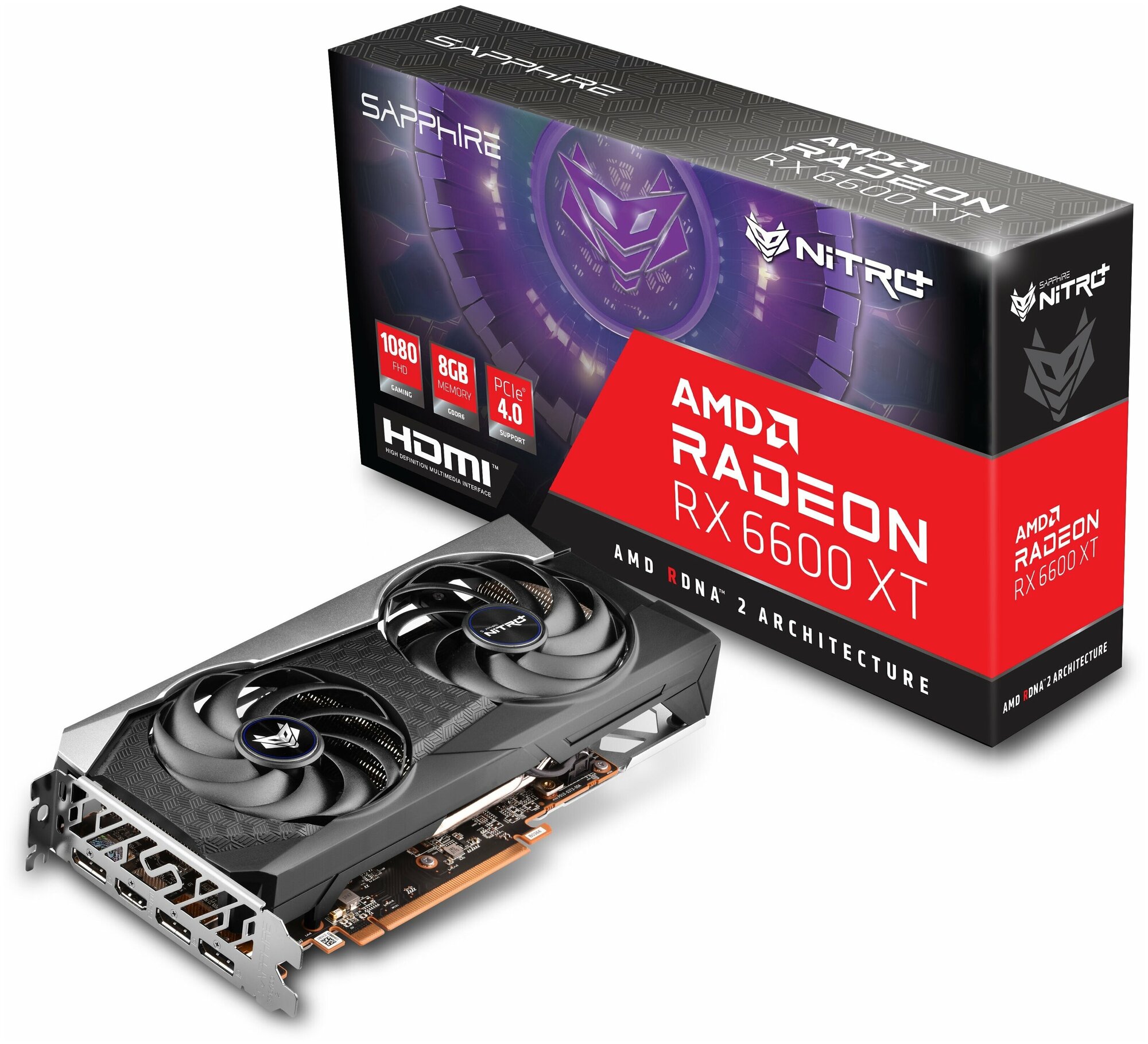 Видеокарта SAPPHIRE AMD Radeon RX 6600XT , RX 6600XT Gaming OC NITRO+, 8ГБ, GDDR6, OC, LHR, Ret - фото №9