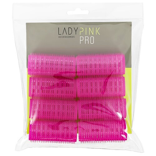Бигуди-липучки LADY PINK BASIC D 25 мм розовые 8 шт lady pink бигуди липучки lady pink basic d 25 мм розовые 8 шт