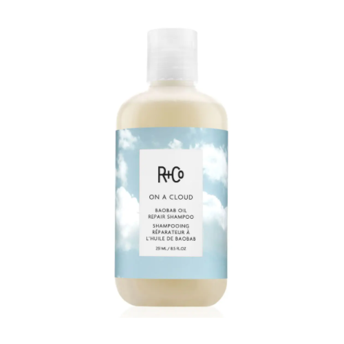 R+Co On a Cloud Baobab Oil Repair Shampoo Шампунь для восстановления волос На облаке, 251 мл r co on a cloud baobab oil repair splash on styler на облаке несмываемый уход для восстановления волос с маслом баобаба 124 мл