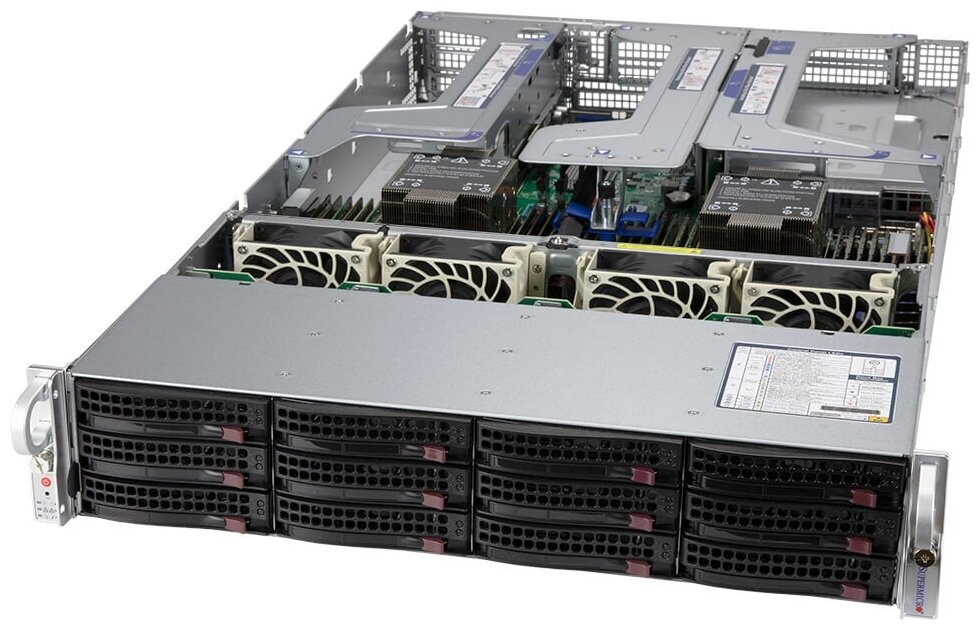 Сервер Supermicro Ultra SuperServer SYS-620U-TNR без процессора/128 ГБ DDR4/0.24 ТБ/2 x 2000 Вт