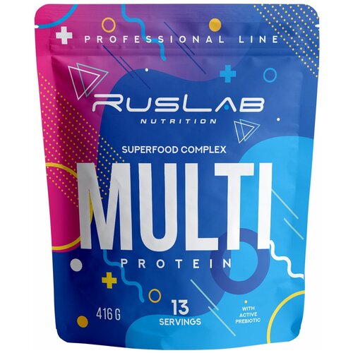 MULTI PROTEIN, многокомпонентный протеин, белковый коктейль для похудения (416 гр), вкус дыня