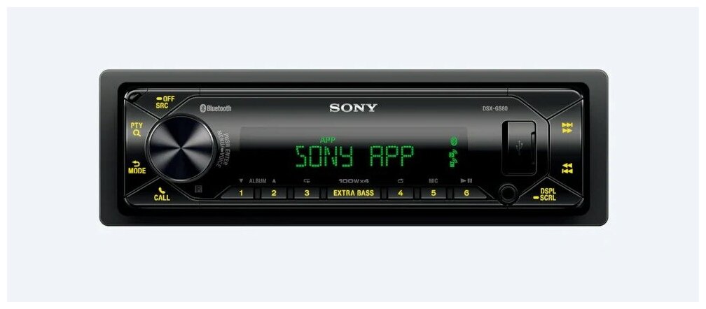 Магнитола Sony DSX-GS80 DSP, USB, BT, 3RCA, FLAC, мультицвет 4*100Вт - фотография № 1