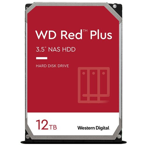 Жесткий диск HDD Western Digital 12Tb Red Plus 35 WD120EFBX 3292900₽