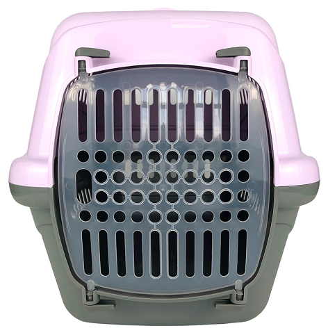 Zooexpress клиппер-переноска для животных "Турне", с пластиковой дверцей, фиолетовая, 54,5х36х34 см (L) - фотография № 5