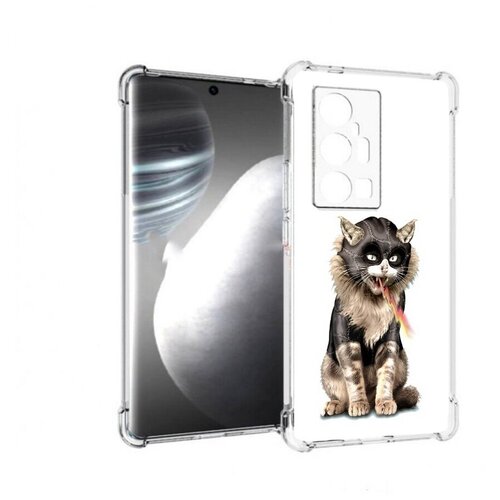 Чехол задняя-панель-накладка-бампер MyPads дьяволский кот для Vivo X70 Pro + Plus противоударный