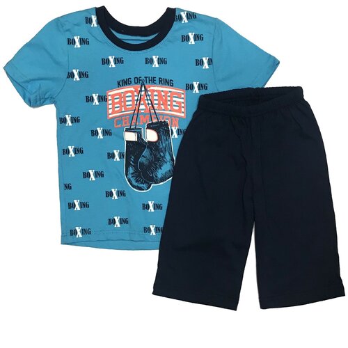 Комплект одежды РиД - Родители и Дети, размер 98-104, голубой, синий