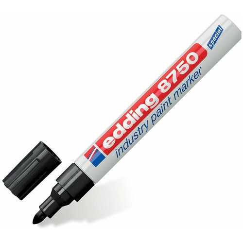 Маркер- краска лаковый EDDING 8750, черный 2 шт , 2-4 мм, круглый наконечник, алюминиевый корпус маркер краска edding e 8750 1 комплект 2 шт