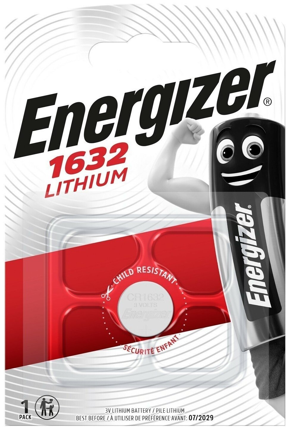 Литиевая Батарейка Energizer Cr1632 E300844102 (1шт/Уп) Energizer арт. E300844102