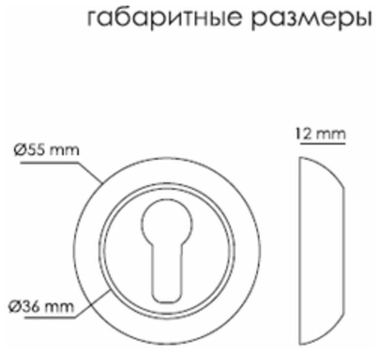 накладка под цилиндр MORELLI никель матовый - фото №4