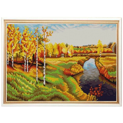Рисунок на ткани Конёк (бисер), Золотая осень, Исаак Левитан, 29*39 см (9959) рисунок на ткани конёк золотая свинка 25x25 см
