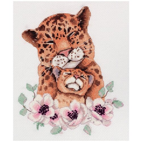 Набор для вышивания Klart Мать и дитя. Леопарды17.5 x 19.5 см набор для вышивания бисером мать и дитя