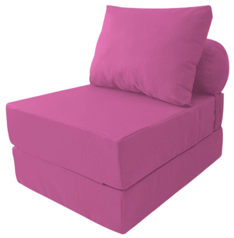 Бескаркасный диван Винни-пуф рогожка розовый - фотография № 1