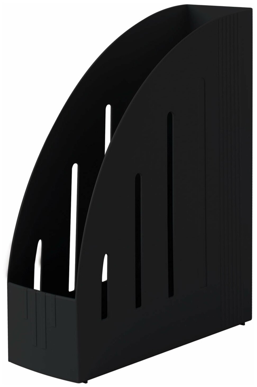 Лоток вертикальный для бумаг BRAUBERG "Energy" (241х85х300 мм), эргономичная форма, черный, 231549