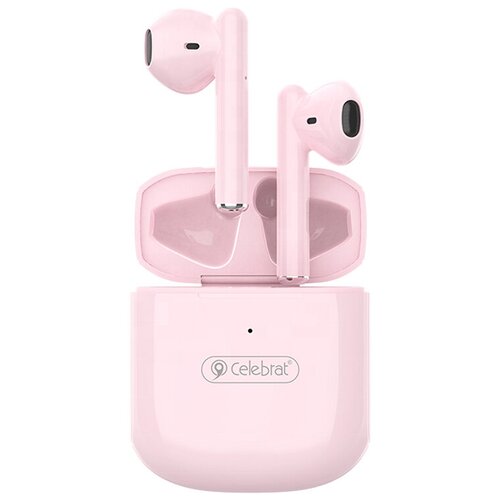 Наушники внутриканальные Celebrat W16 пластик bluetooth 50 индикатор цвет розовый 132600₽