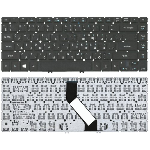 Клавиатура для ноутбука Acer Aspire V5-471 V5-431 черная с подсветкой без рамки 1866₽