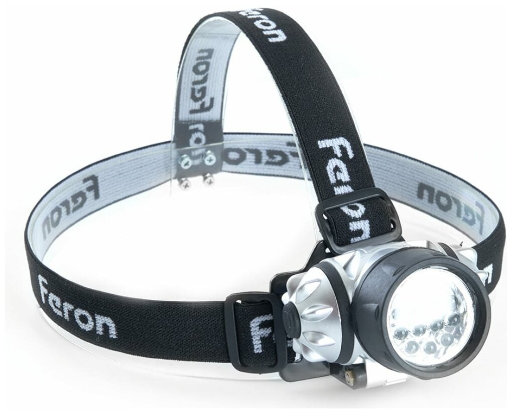 Фонарь налобный FERON TH2303 на батарейках 3*AAA 1W 7LEDs IP44 пластик (арт. 41707)