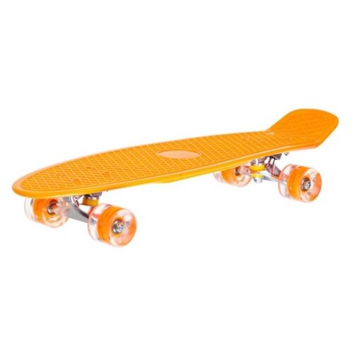 Скейтборд пластиковый детский оранжевый. арт. IT106626 скейтборд пластиковый детский синий белый с принтом арт it106588