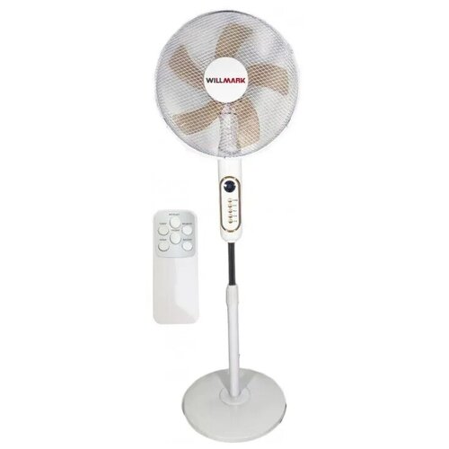 Вентилятор напольный WILLMARK WSF-65WS белый с ПДУ выс130м 5 лопастей41см65Вт сетка круглбаза1 штуп 332900₽