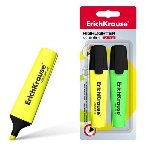 Набор маркеров текстовыделителей 2 цвета 06-52 мм ErichKrause Visioline V-12 микс 582₽