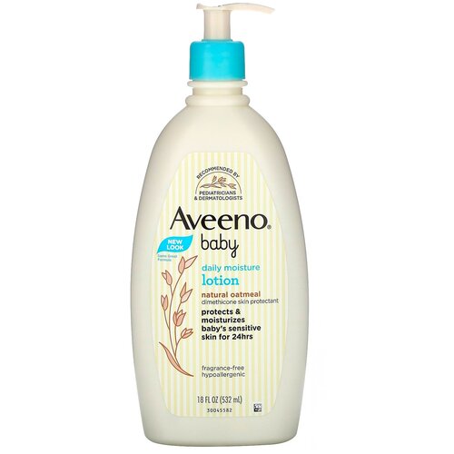 Aveeno, Baby, увлажняющий лосьон для ежедневного применения, без отдушки, 532 мл (18 жидк. унций)