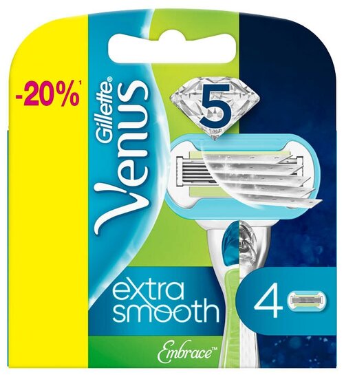 Кассеты Venus Extra Smooth 4 шт.