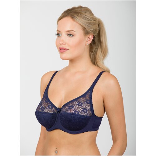 Бюстгальтер кружевной формирующий цвет Синий размер 85 чашка E 1620₽