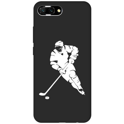 Матовый чехол Hockey W для Honor 10 / Хонор 10 с 3D эффектом черный матовый чехол hockey для honor 10 хонор 10 с эффектом блика черный