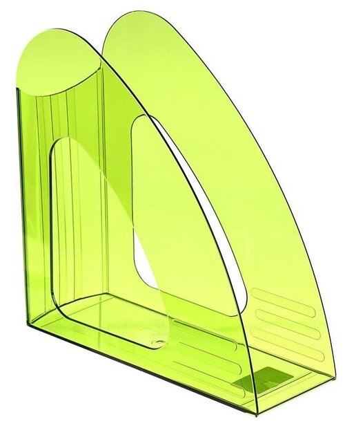 Лоток вертикальный для бумаги Calligrata 2000 Luminofor прозрачно-зеленый
